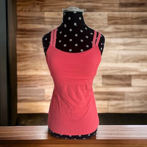 Lululemon Womens Tank Sz 6 City Sky Run By Grapefruit Mesh Most Popular RARE - Picture 9 of 16